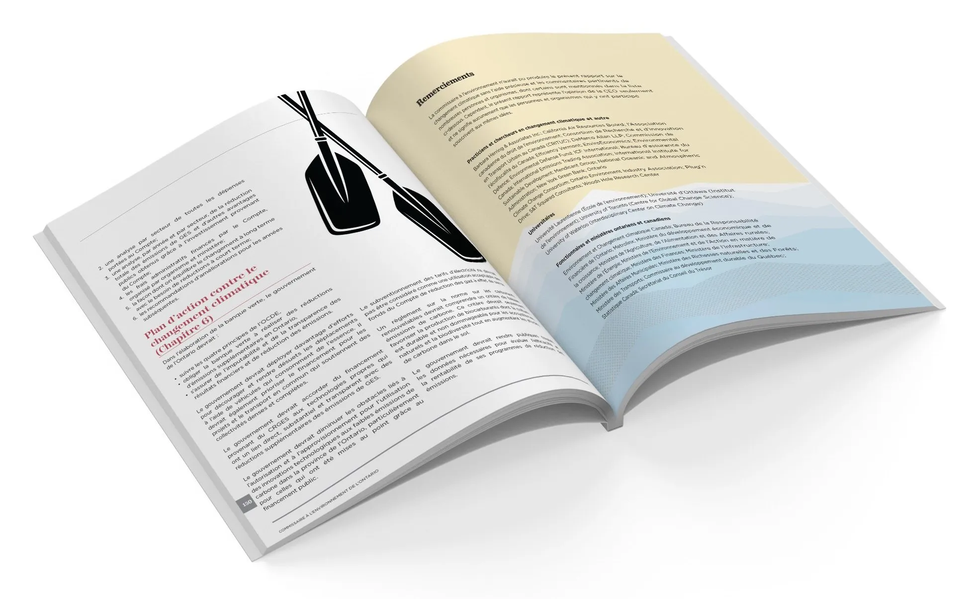 The same report spread in the French edition.