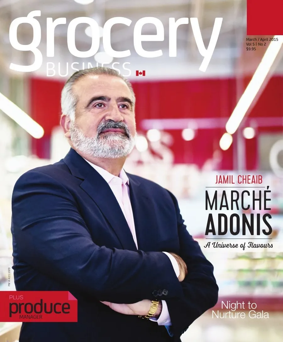 The cover, with Jamil Cheaib of Marché Adonis.